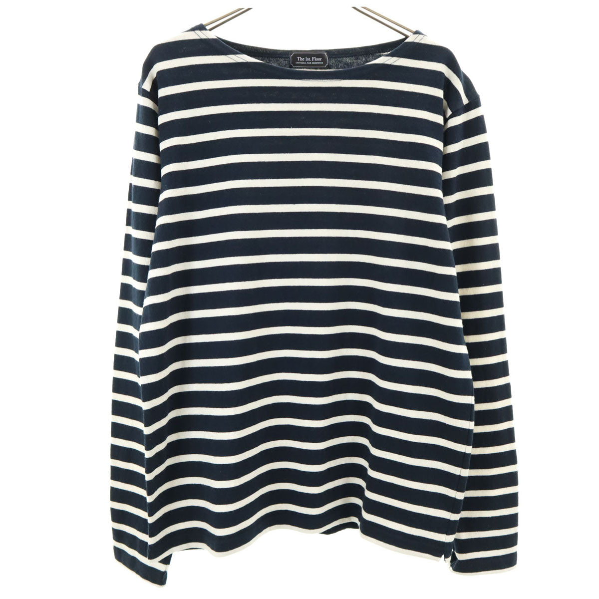 The 1st.Floor ザファーストフロア ボーダー 長袖 カットソー M ネイビー×ホワイト メンズ