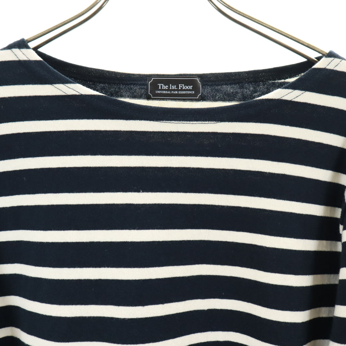 The 1st.Floor ザファーストフロア ボーダー 長袖 カットソー M ネイビー×ホワイト メンズ