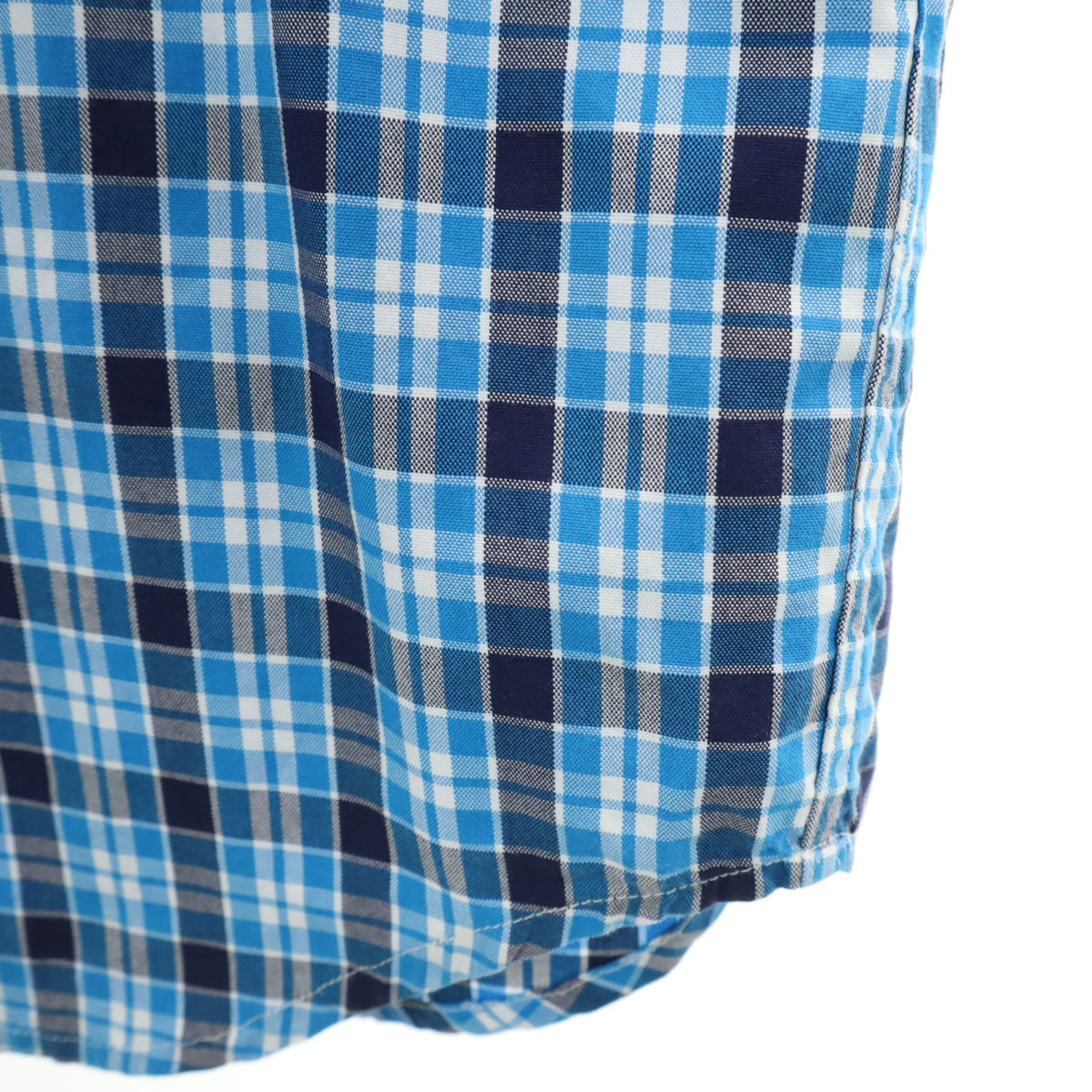 DIESEL ディーゼル チェック 長袖 ウエスタンシャツ S ブルー系 メンズ