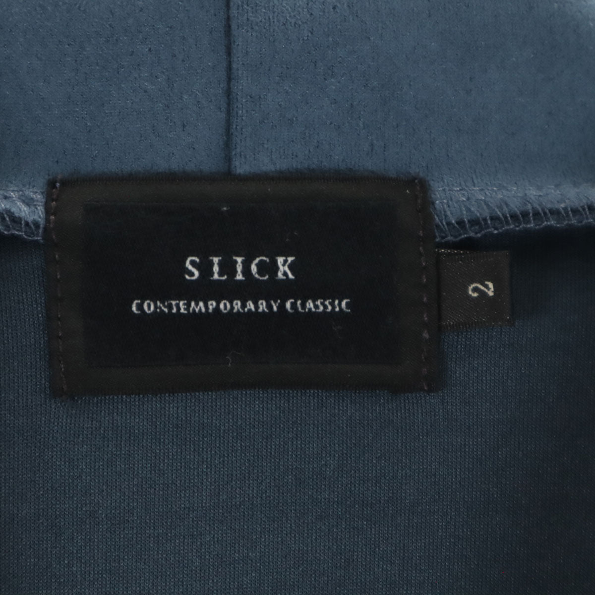 SLICK スリック 長袖 フェイクスエード パーカー 2 ブルーグレー メンズ