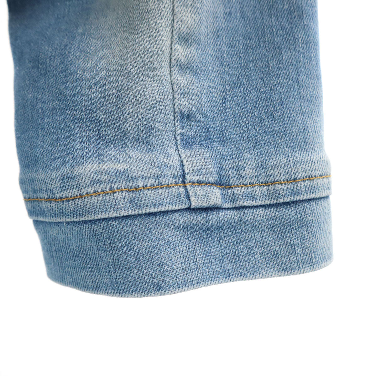 MAX&CO マックスアンドコー 7分袖 ノーカラー デニムジャケット 38 ウォッシュブルー マックスマーラ レディース