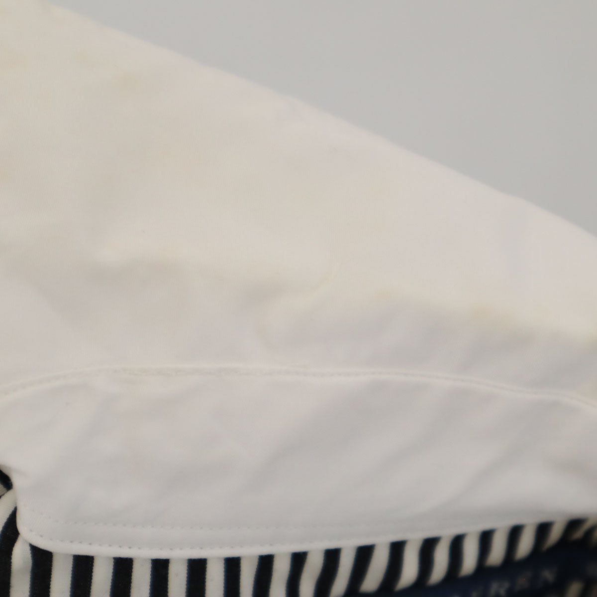 RALPH LAUREN ラルフローレン ボーダー柄 長袖 スーパースリムフィット コットンシャツ 6 ホワイト レディース