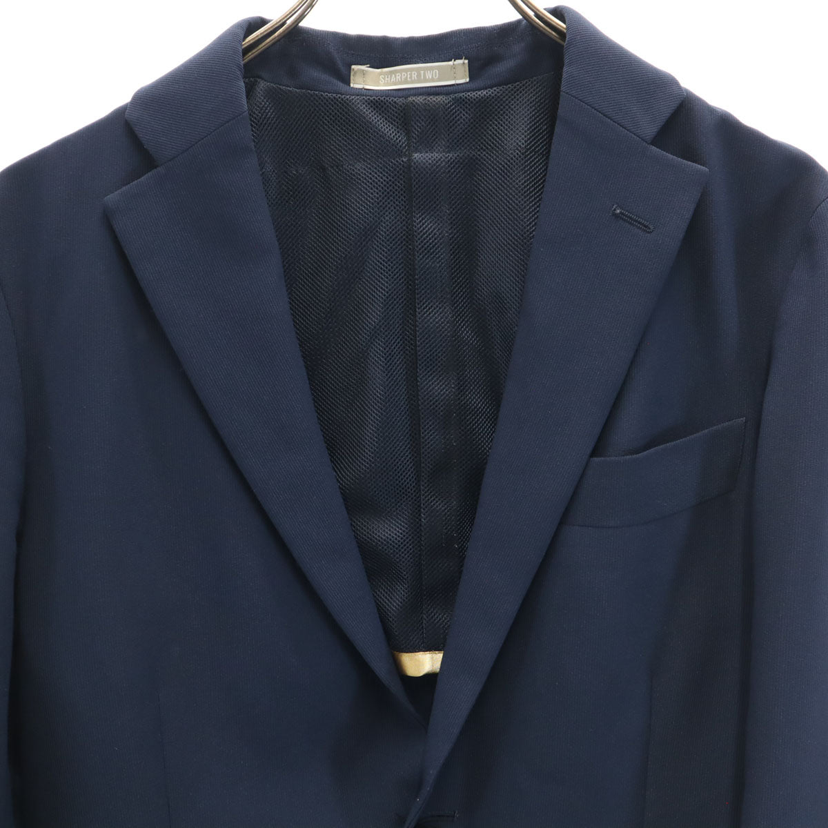 nano universe ナノユニバース コードレン 吸水速乾 テーラードジャケット 48 ネイビー ブレザー メンズ