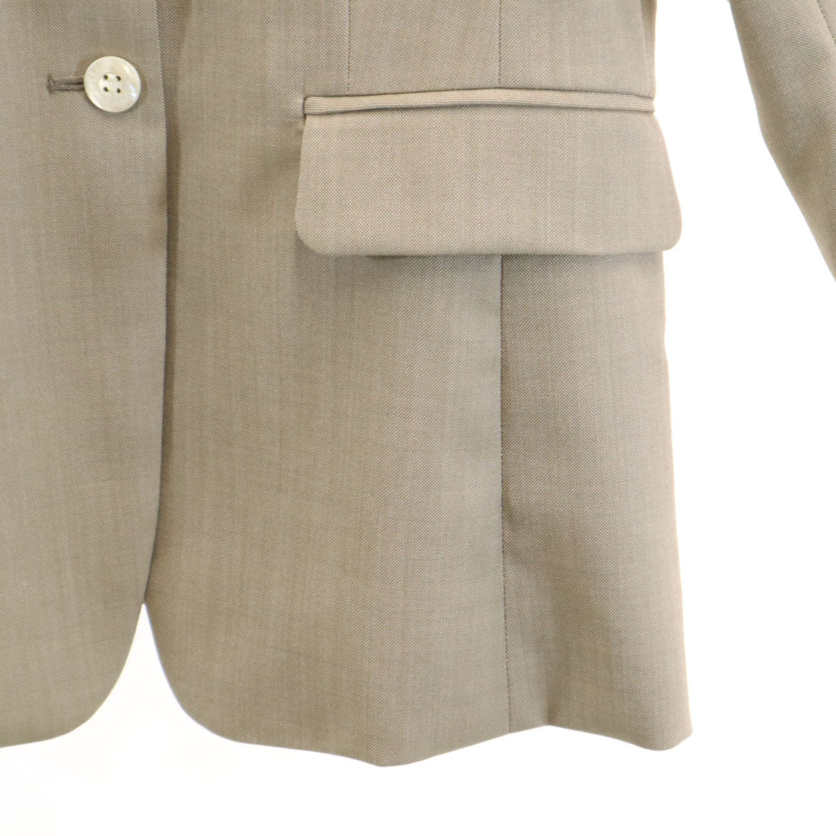 U by ungaro ユーバイウンガロ 日本製 シルクブレンド テーラードジャケット 40 グレージュ レディース