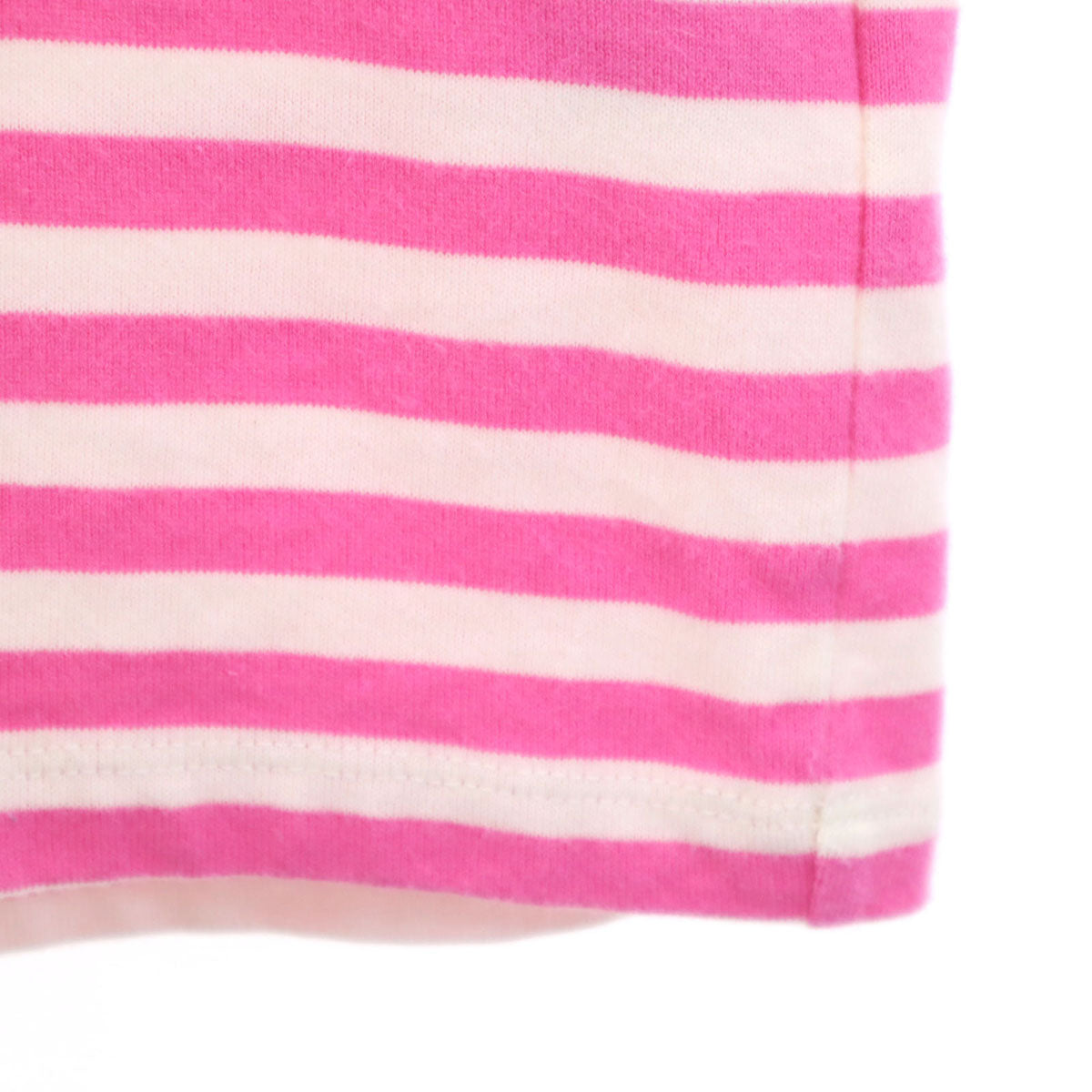 DIARIES ダイアリーズ 日本製 ボーダー柄 7分袖 Tシャツ ピンク レディース