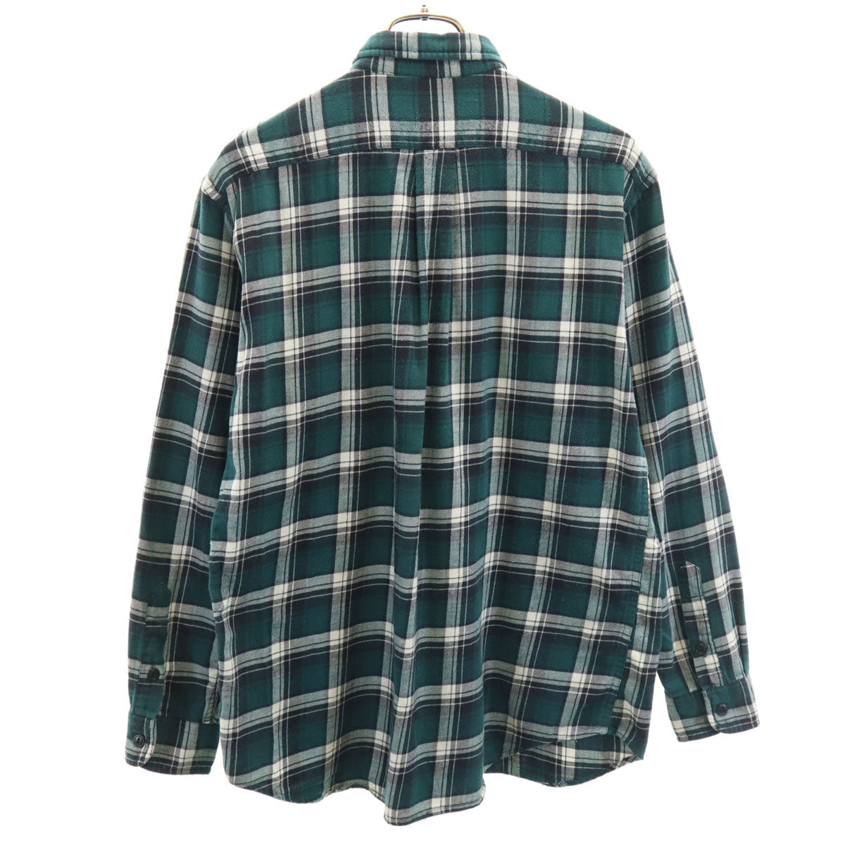 POLO SPORT RALPH LAUREN ポロスポーツラルフローレン チェック柄 長袖 コットンネル ボタンダウンシャツ 170 深緑 キッズ