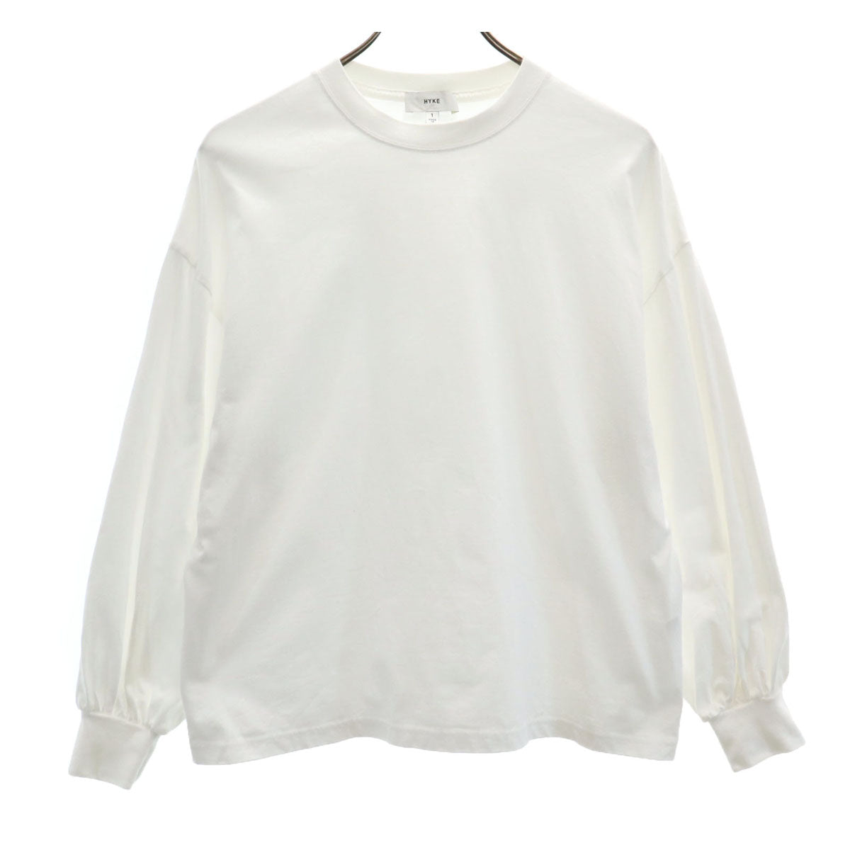 HYKE ハイク 日本製 長袖 Tシャツ 1 ホワイト ロンT メンズ