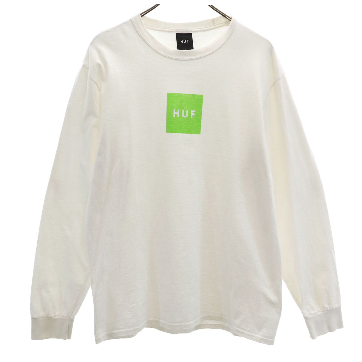 HUF ハフ 長袖 プリント Tシャツ L ホワイト ロンT メンズ