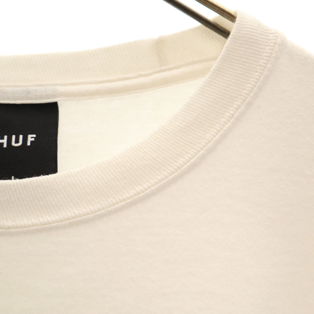 HUF ハフ 長袖 プリント Tシャツ L ホワイト ロンT メンズ