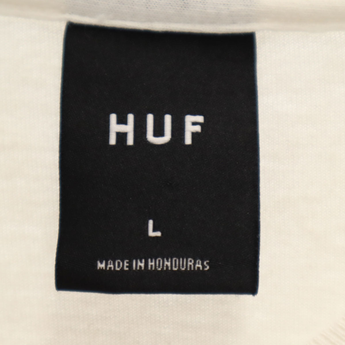 HUF ハフ 長袖 プリント Tシャツ L ホワイト ロンT メンズ