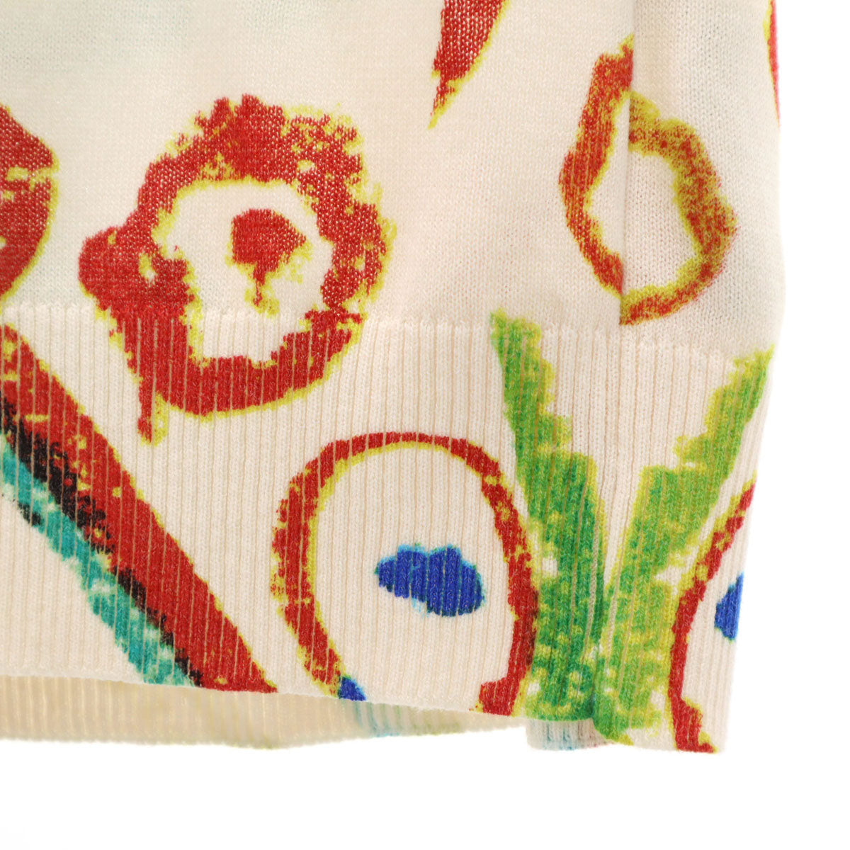 Desigual デシグアル 総柄 長袖 ニット XL アイボリー メンズ