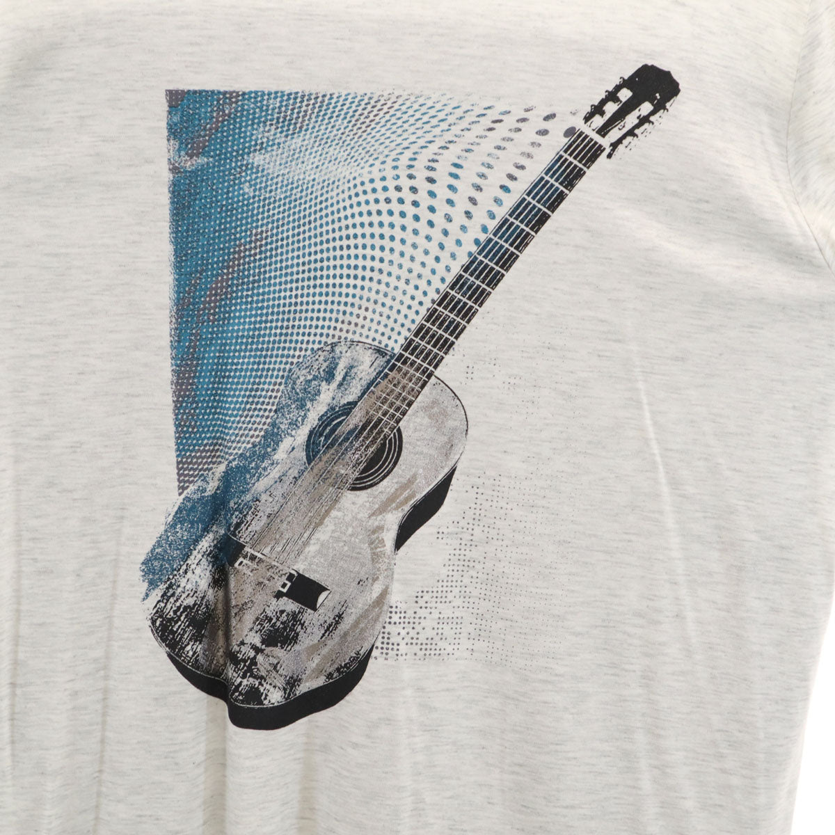 β ベータ ギター プリント 長袖 シアー切替 カットソー 9 グレー シースルー レディース
