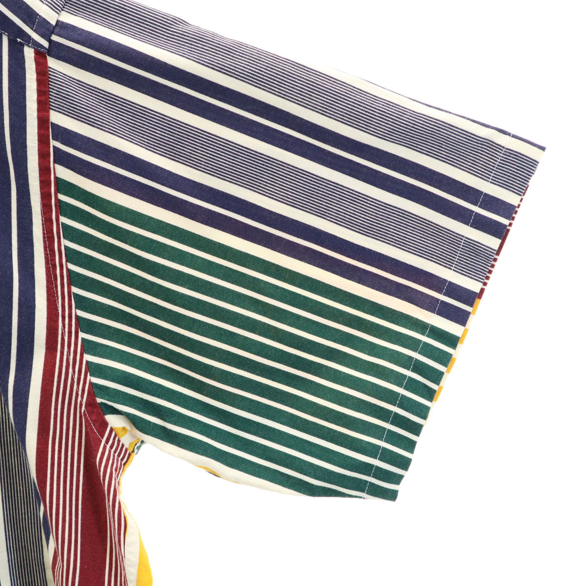 TOMMY HILFIGER トミーヒルフィガー 90s オールド フラッグタグ ストライプ柄 半袖 コットンシャツ XL メンズ