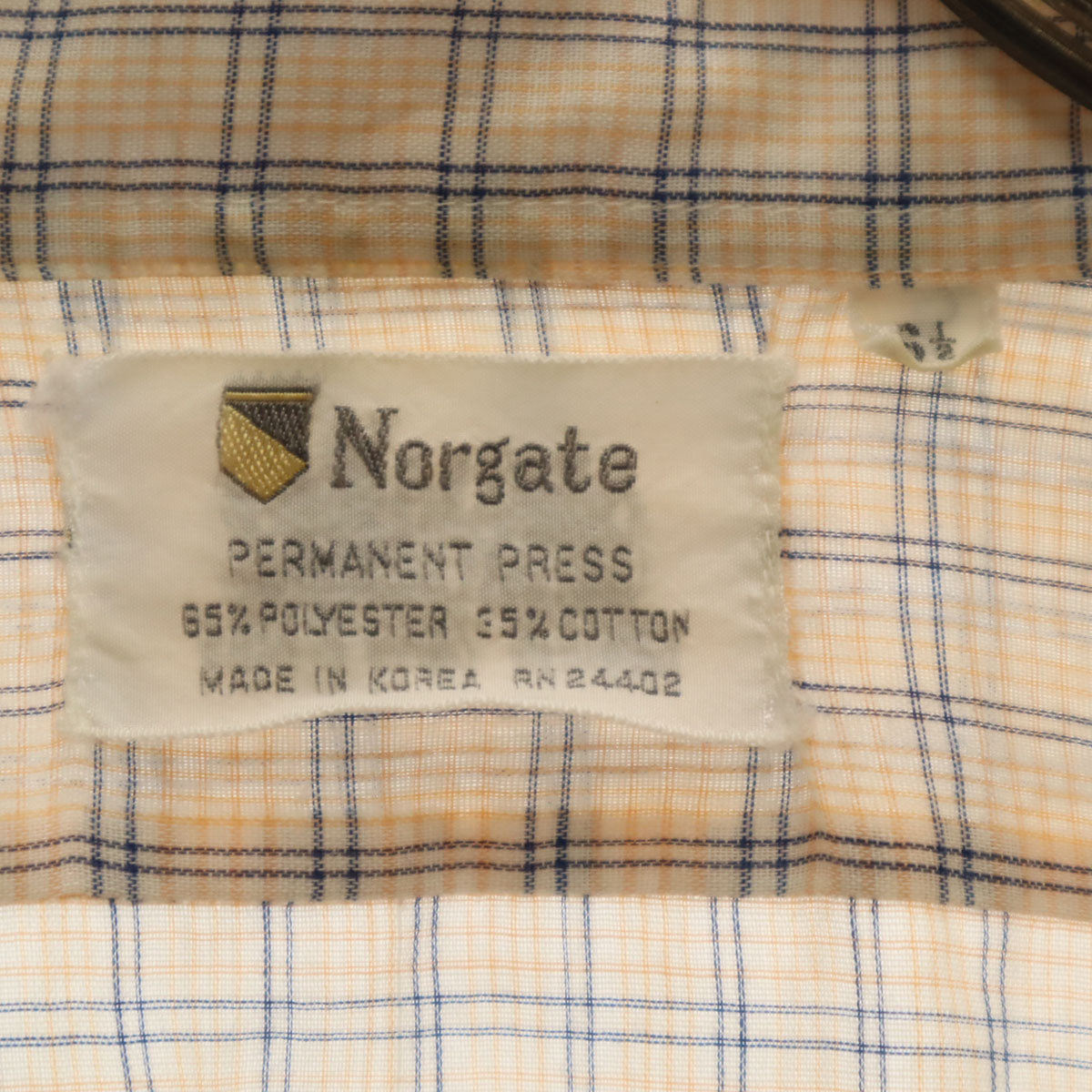 70s 80s ヴィンテージ チェック柄 半袖 ボックスシルエット シャツ 161/2 ベージュ メンズ