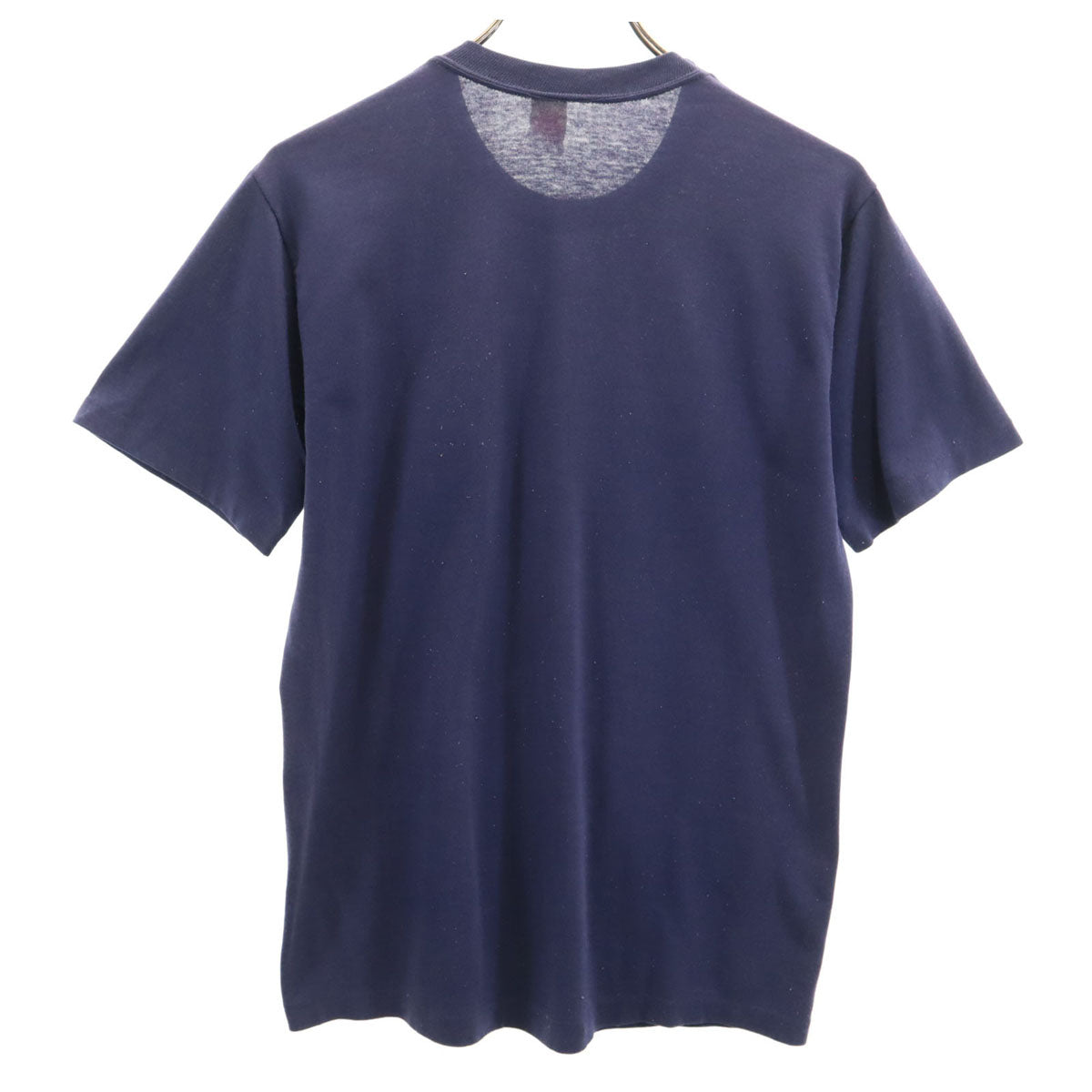 VINTAGE ヴィンテージ 80s USA製 手話 プリント 半袖 シングルステッチ Tシャツ M ネイビー メンズ