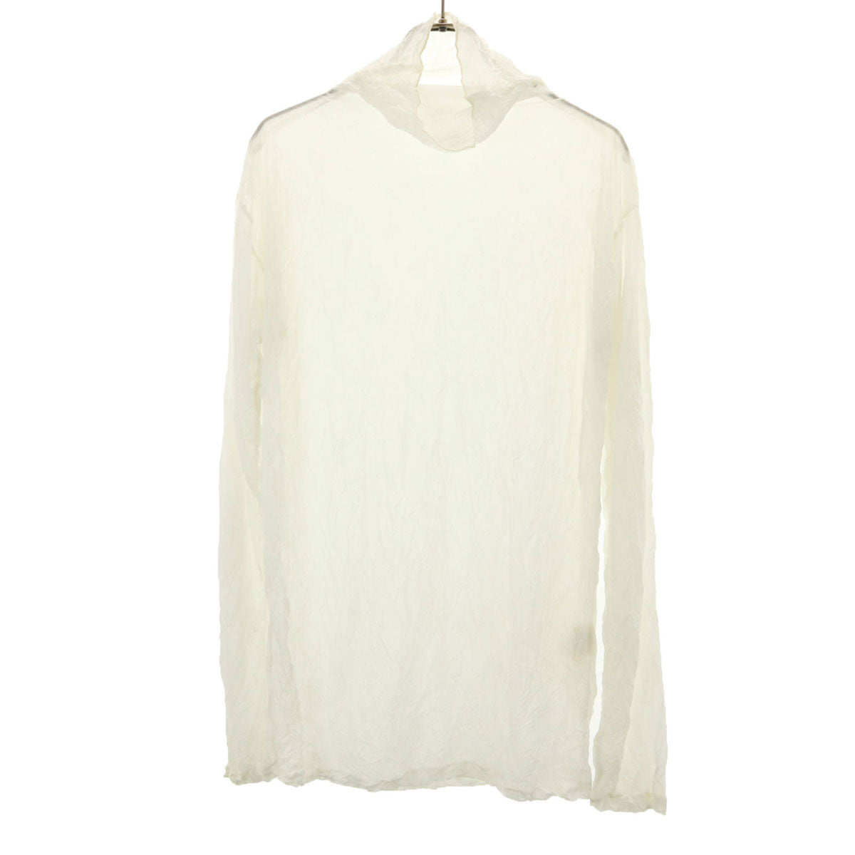 ISSEY MIYAKE イッセイミヤケ 90s 日本製 オールド 長袖 ワッシャープリーツ加工 ハイネック カットソー M ホワイト トップス レディース