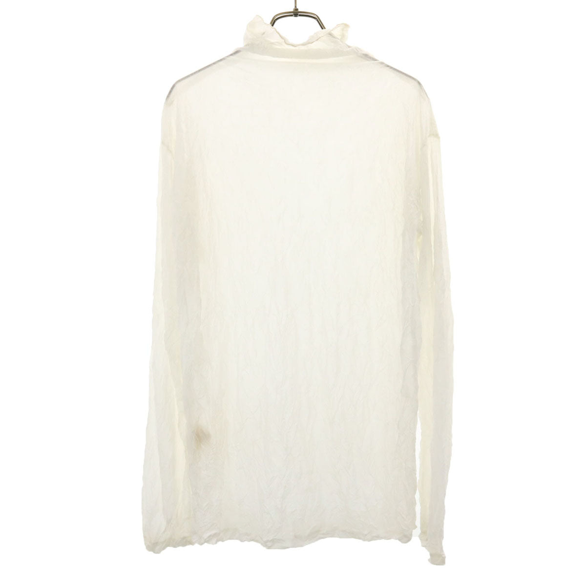 ISSEY MIYAKE イッセイミヤケ 90s 日本製 オールド 長袖 ワッシャープリーツ加工 ハイネック カットソー M ホワイト トップス レディース