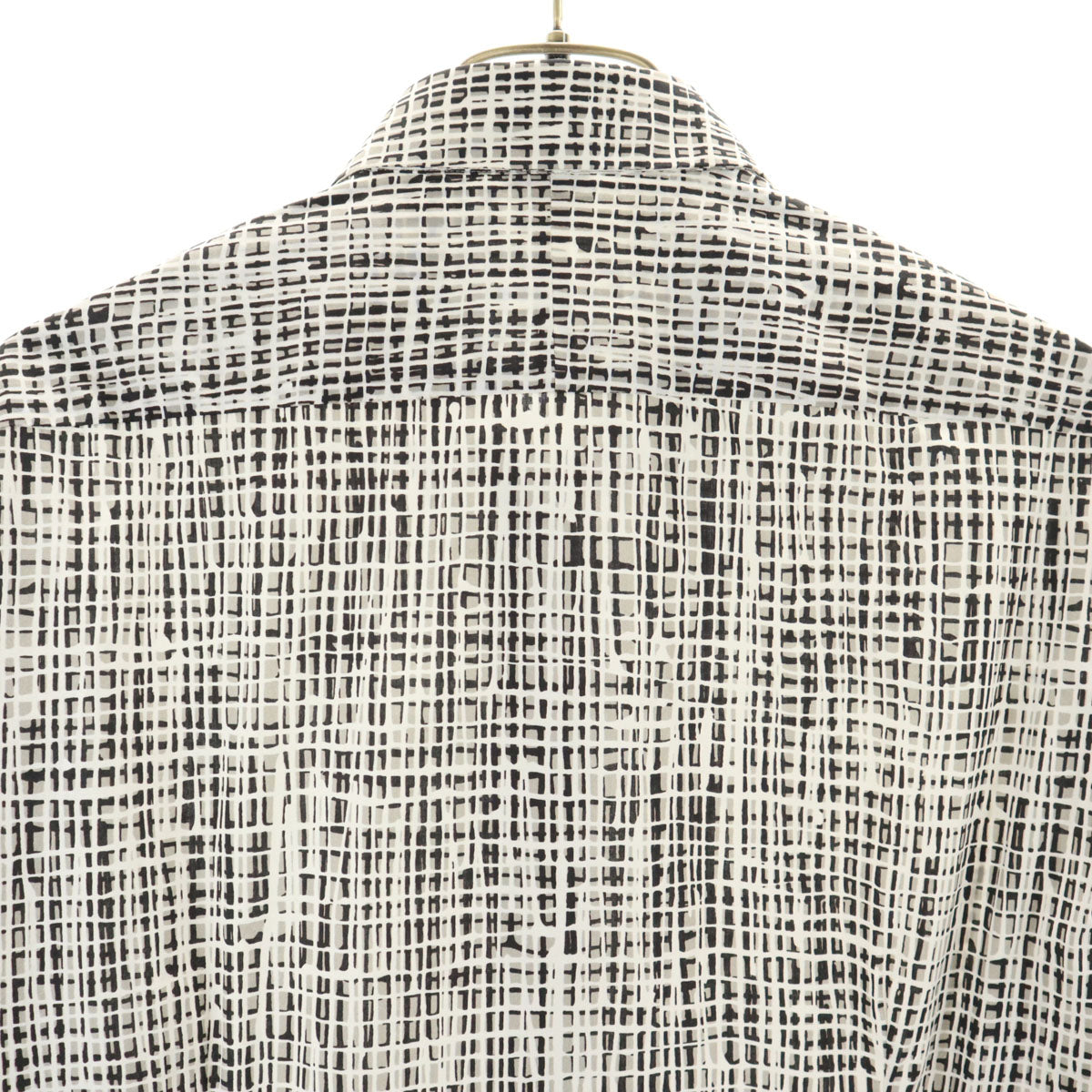 BALENCIAGA バレンシアガ イタリア製 総柄 長袖 コットンシャツ 39 ホワイト メンズ