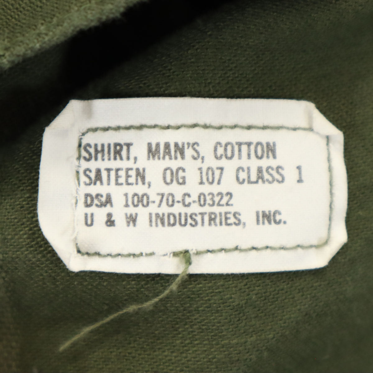US ARMY アメリカ軍 70s ヴィンテージ 長袖 ユーティリティ ミリタリーシャツ 14 1/2 33 カーキ メンズ