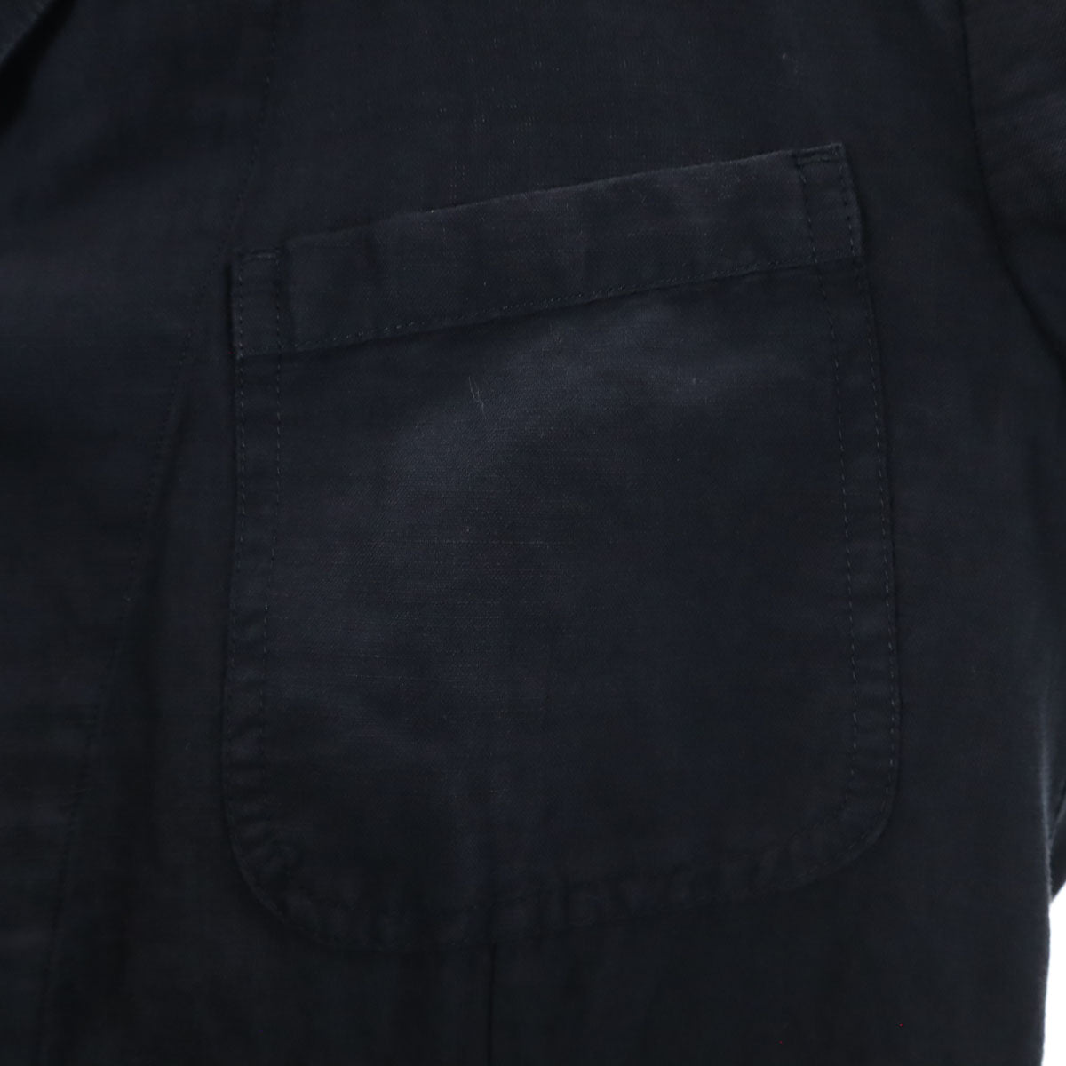 DRIES VAN NOTEN ドリスヴァンノッテン リネンブレンド ドライバーズ ジャケット 48 ネイビー メンズ