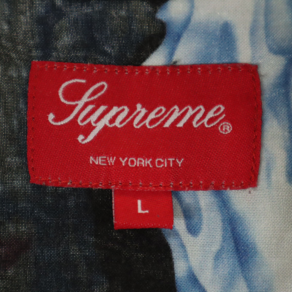 Supreme シュプリーム 15SS ヒール柄 半袖 オープンカラーシャツ L ブラック系 開襟 メンズ