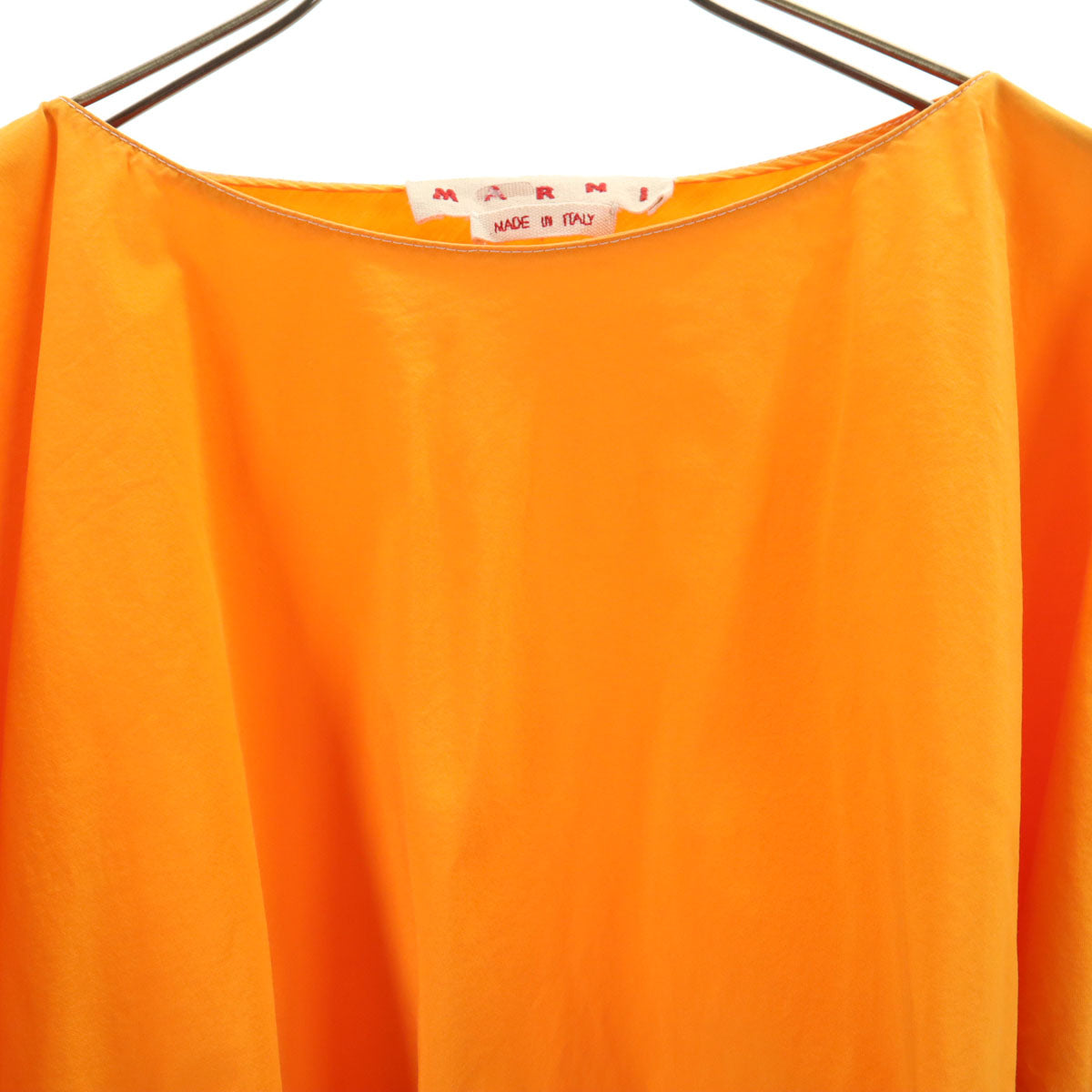 MARNI マルニ イタリア製 バイカラー バルーン ポンチョ 44 オレンジ レディース