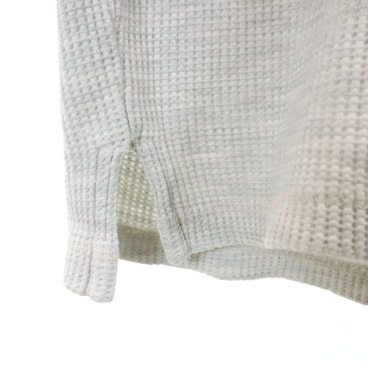 YVES SAINT LAURENT イヴサンローラン 半袖 Vネック ワッフル Tシャツ L グレー pour homme メンズ