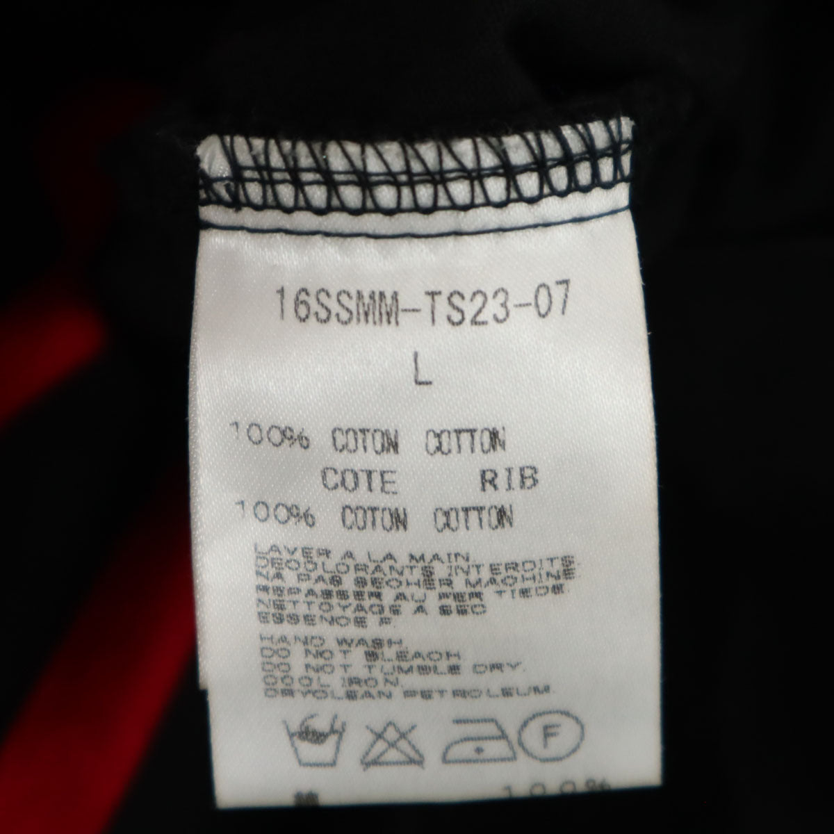 マスターマインドオム A GIRL'S エイガールズ 日本製 ボーダー柄 半袖 Tシャツ L 黒×赤 メンズ