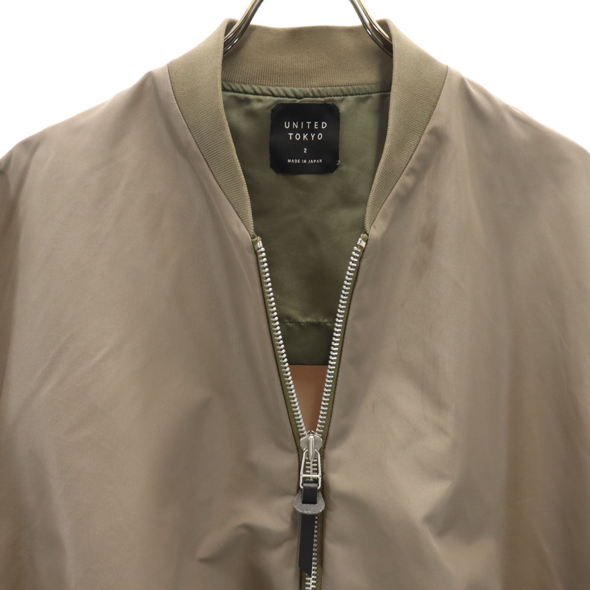 UNITED TOKYO ユナイテッドトウキョウ 日本製 サイドジップ オーバーサイズ MA-1 フライトジャケット 2 ベージュ メンズ