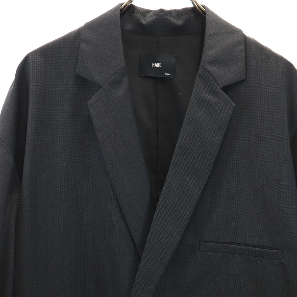 未使用 HARE ハレ ウールブレンド テーラードジャケット S グレー ダブル タグ付き メンズ