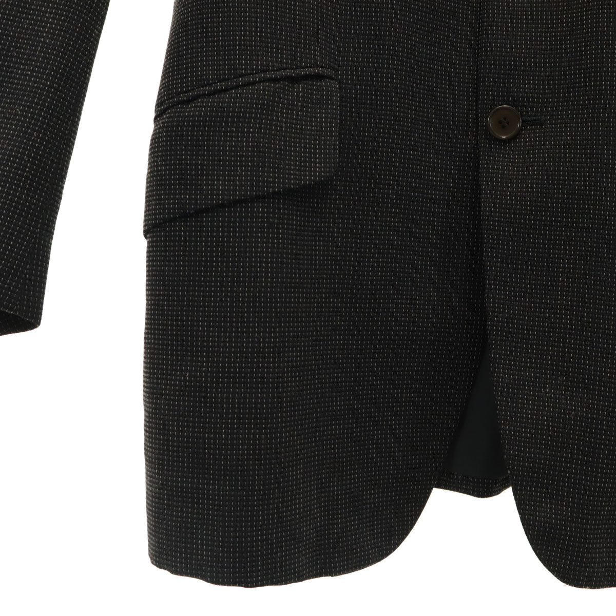 Paul Smith ポールスミス 日本製 ウールブレンド テーラードジャケット M ブラック系 メンズ