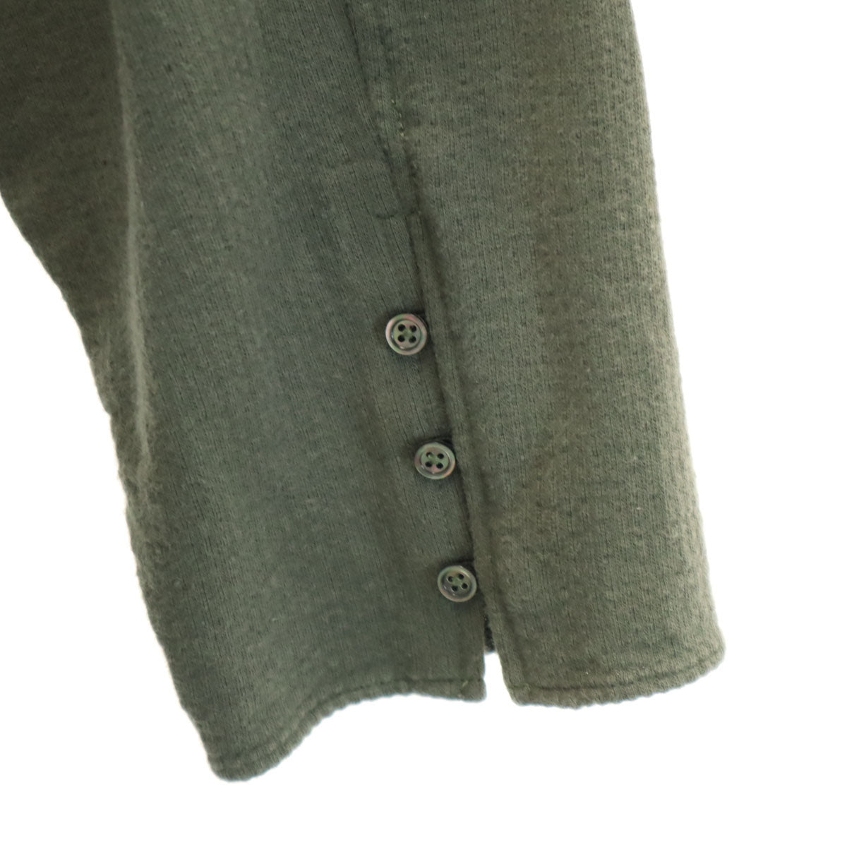 Milok ミロック 日本製 7分袖 ヘンリーネック カットソー 44 グリーン メンズ