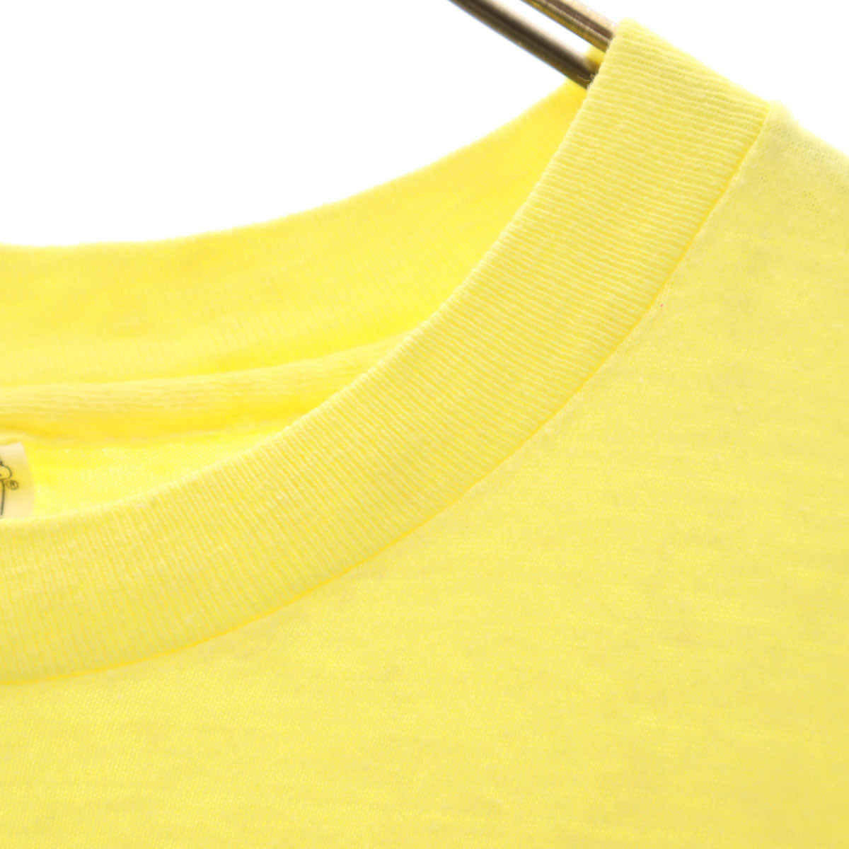 Hanes ヘインズ 70s USA製 ヴィンテージ オレンジタグ SUPER DAD 半袖 Tシャツ L イエロー シングルステッチ メンズ
