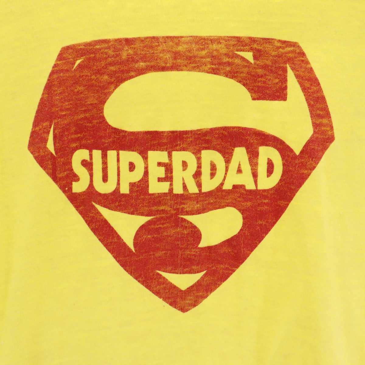 Hanes ヘインズ 70s USA製 ヴィンテージ オレンジタグ SUPER DAD 半袖 Tシャツ L イエロー シングルステッチ メンズ
