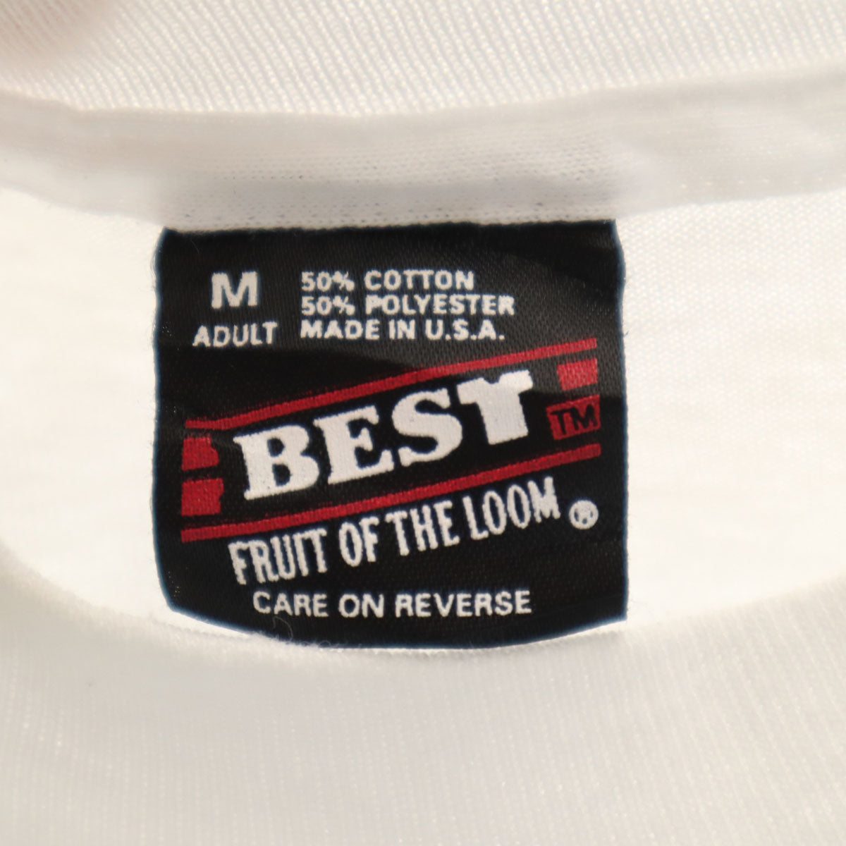 FRUIT OF THE LOOM フルーツオブザルーム 90s USA製 オールド B.S.ARTIST 半袖 Tシャツ M ホワイト シングルステッチ メンズ