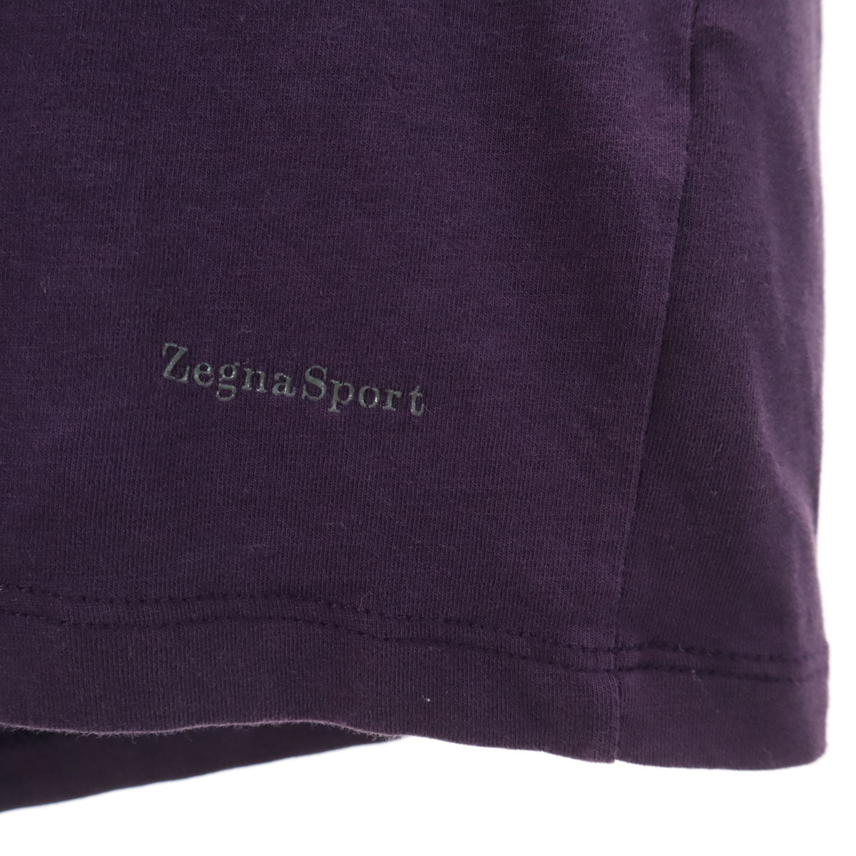 Zegna Sport ゼニアスポーツ 長袖 Vネック ストレッチ Tシャツ パープル カットソー メンズ
