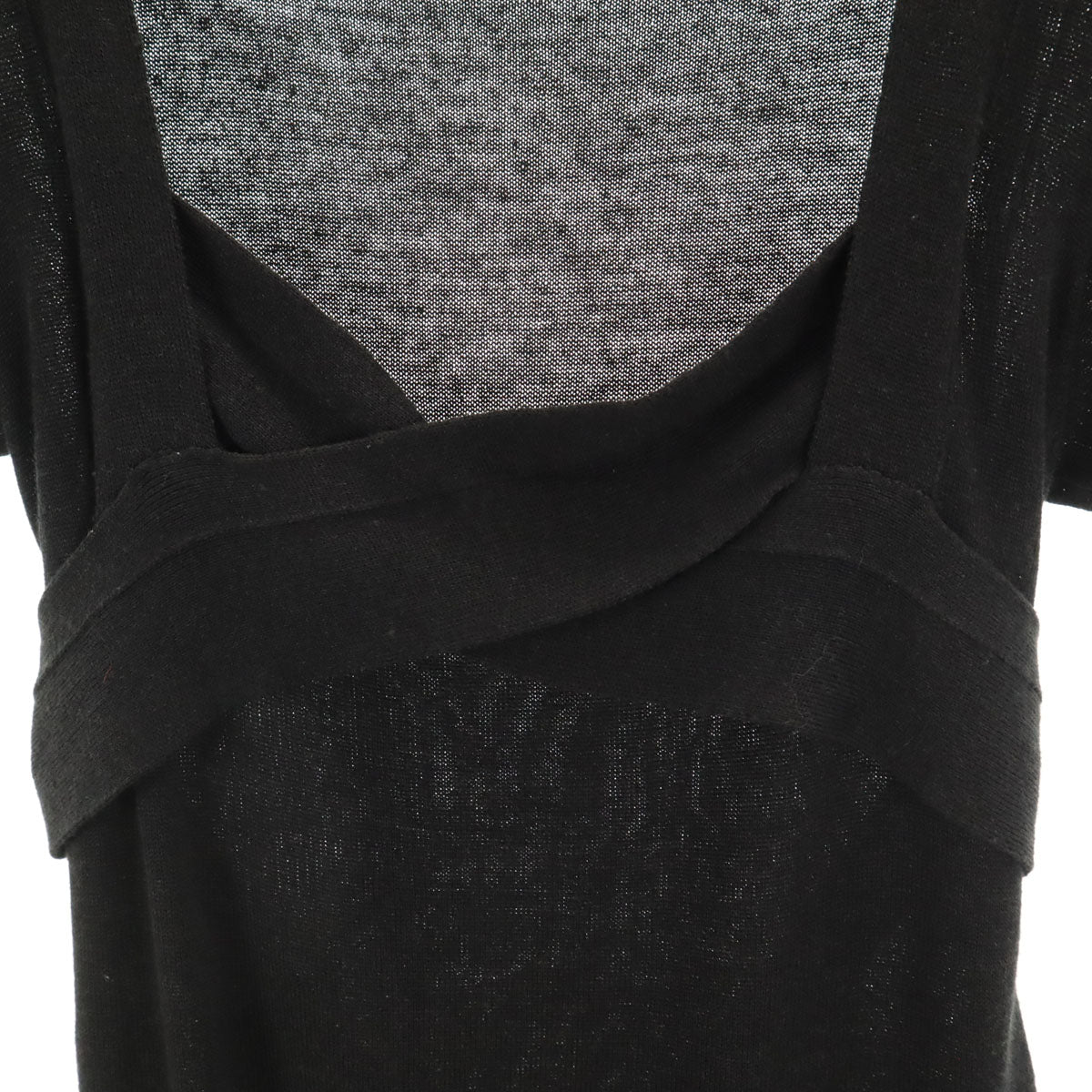 GUCCI グッチ イタリア製 半袖 ニット L ブラック レディース