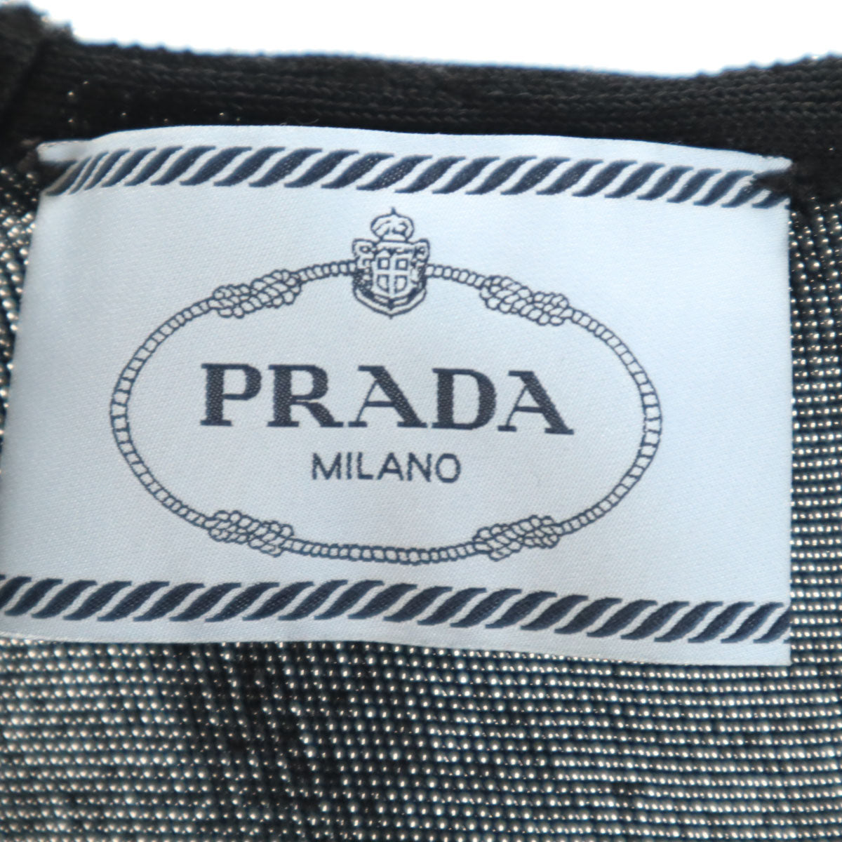 PRADA プラダ イタリア製 ノースリーブ ニット ミニワンピース 38 ブラック レディース