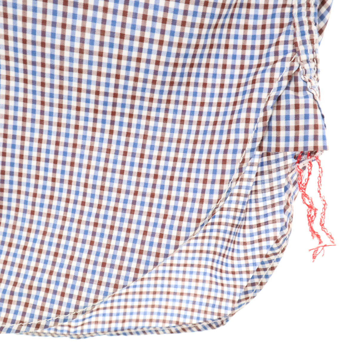 COMME des GARCONS HOMME コムデギャルソンオム 2014年 日本製 ギンガムチェック 半袖 ボタンダウンシャツ S ホワイト メンズ