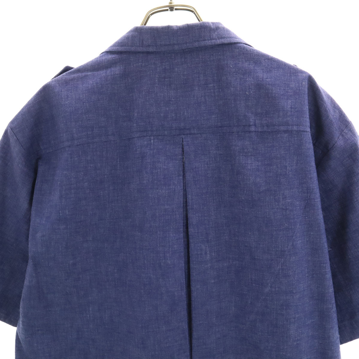 Mapili Hawaiian 80s ヴィンテージ 半袖 オープンカラー ワークシャツ L ネイビー メンズ