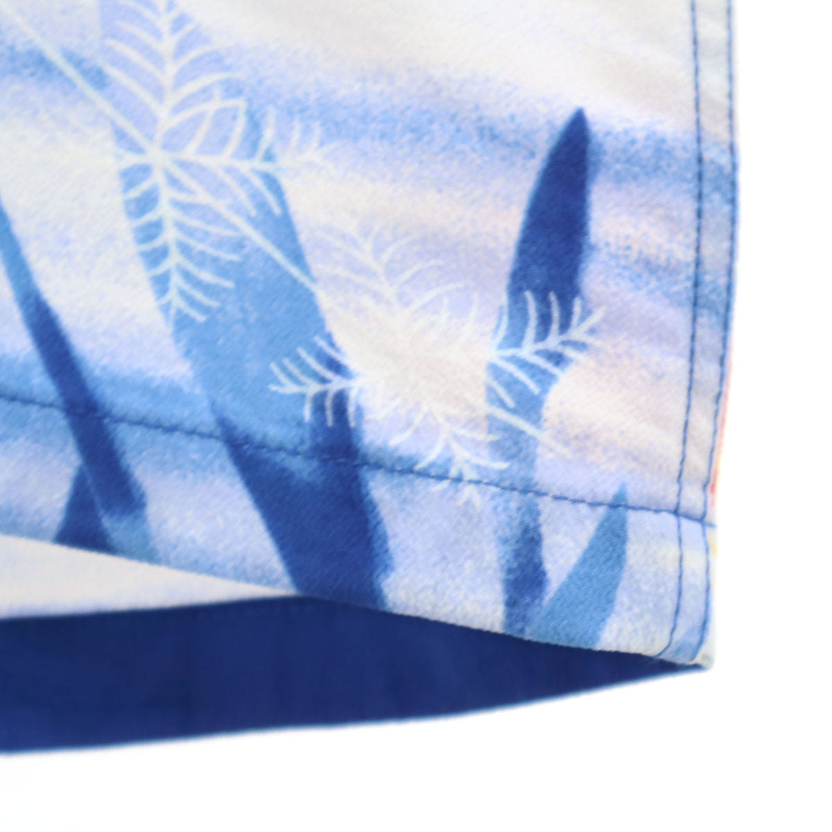 SUN SURF サンサーフ 日本製 金魚柄 半袖 壁縮緬 アロハシャツ S ブルー 東洋エンタープライズ SS38802 開襟  ハンガー付き メンズ