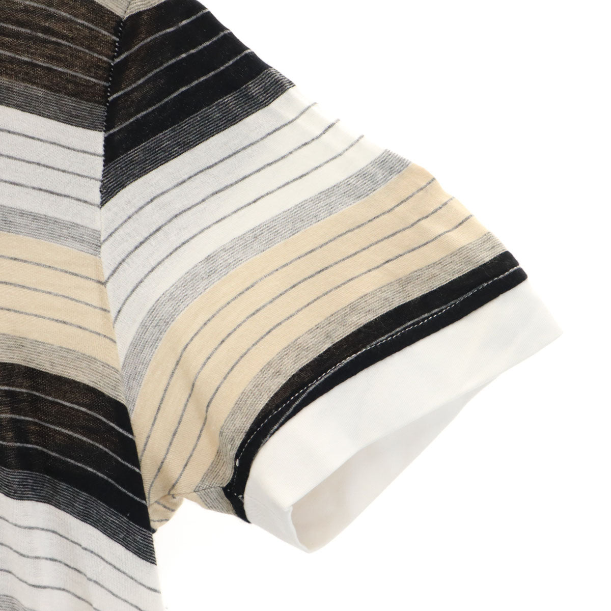 ディーアンドジー ドルチェアンドガッバーナ イタリア製 ボーダー柄 半袖 Tシャツ L ベージュ レディース