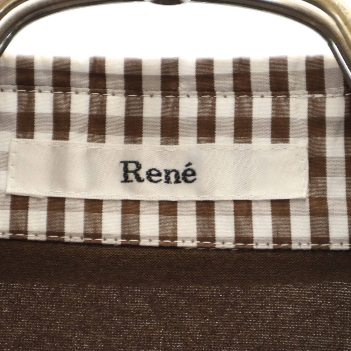 Rene ルネ 日本製 半袖 プルオーバー カットソー 36 ブラウン レディース