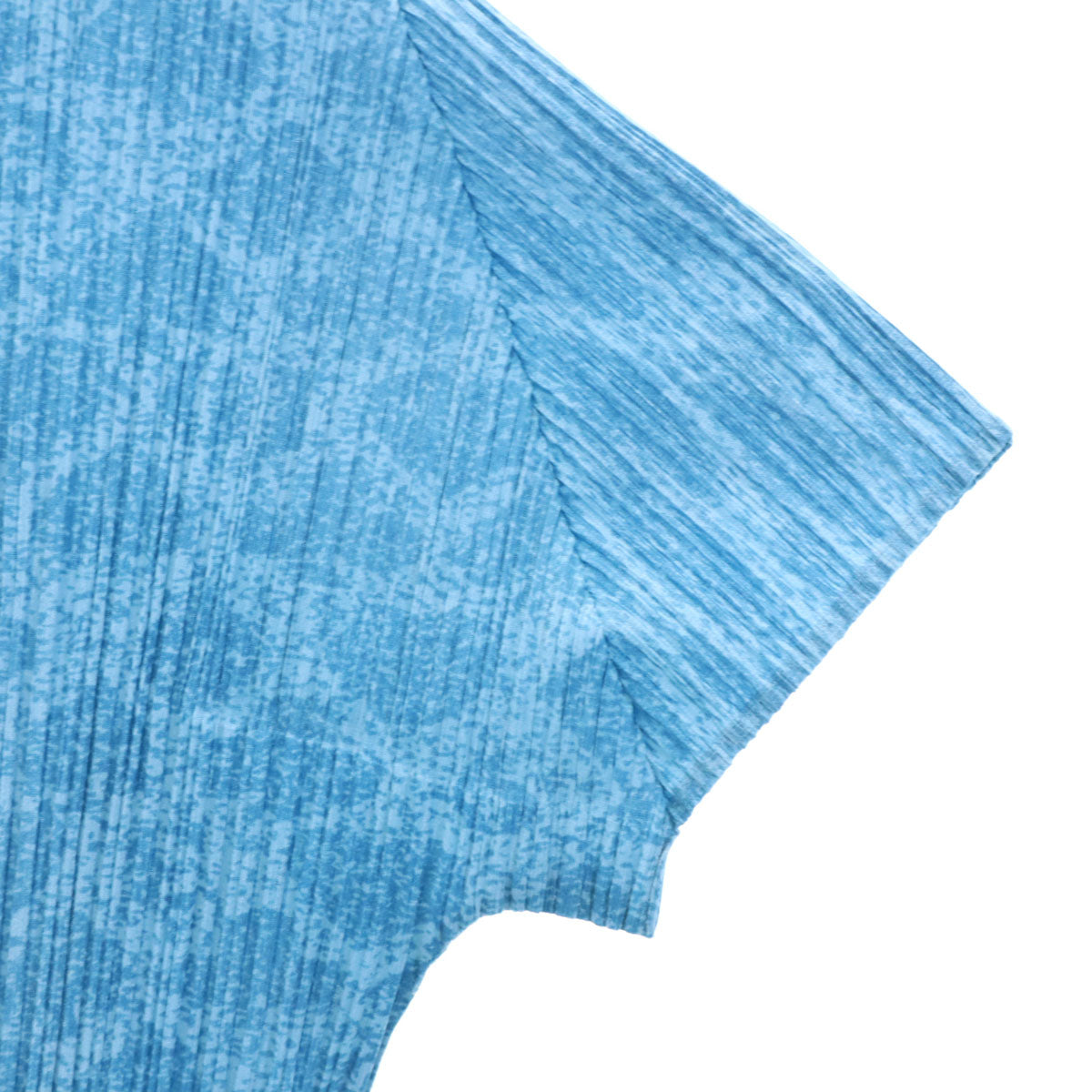 PLEATS PLEASE プリーツプリーズ 日本製 半袖 プリーツ カットソー 3 ブルー イッセイミヤケ レディース