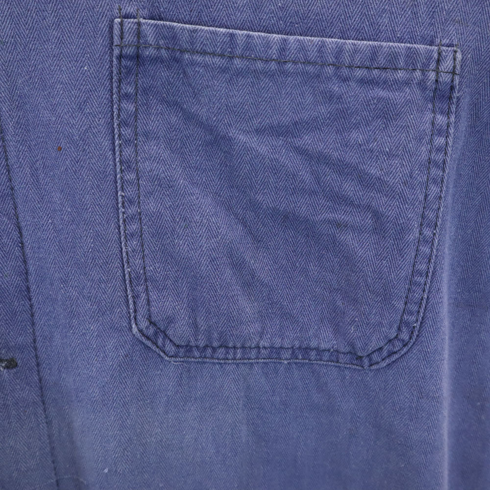 OZ KPT NALEPKU PRESOV 70s ヴィンテージ ヘリンボーン ユーロミリタリー ワークジャケット 紺紫 メンズ