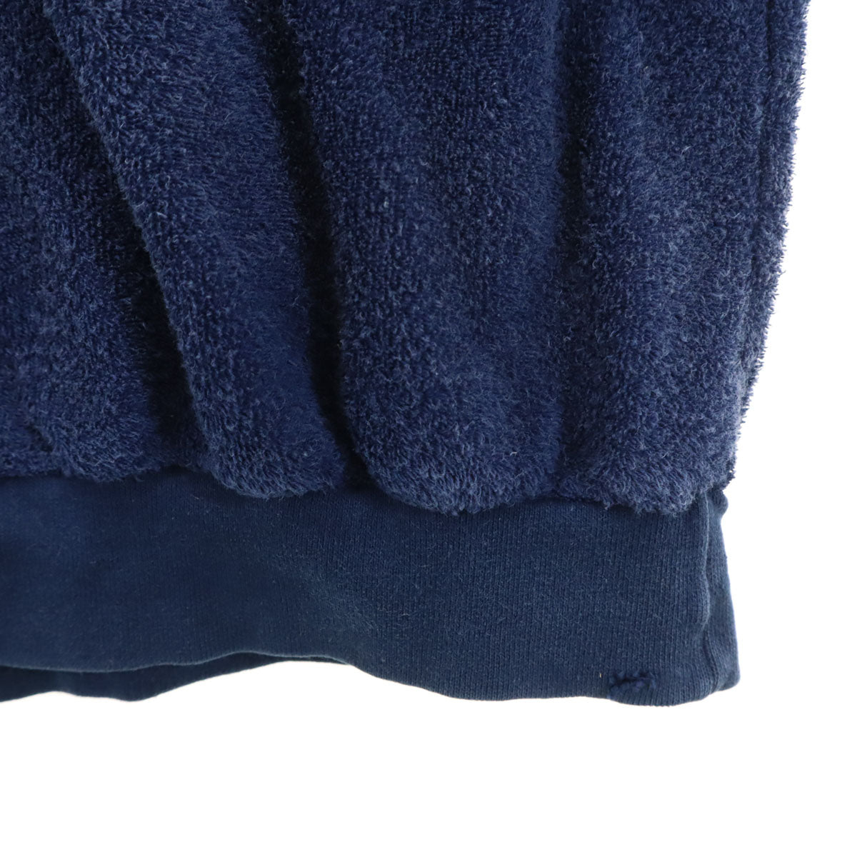 adidas アディダス 70s 80s デサント製 ヴィンテージ 半袖 パイル地 Tシャツ O ネイビー メンズ