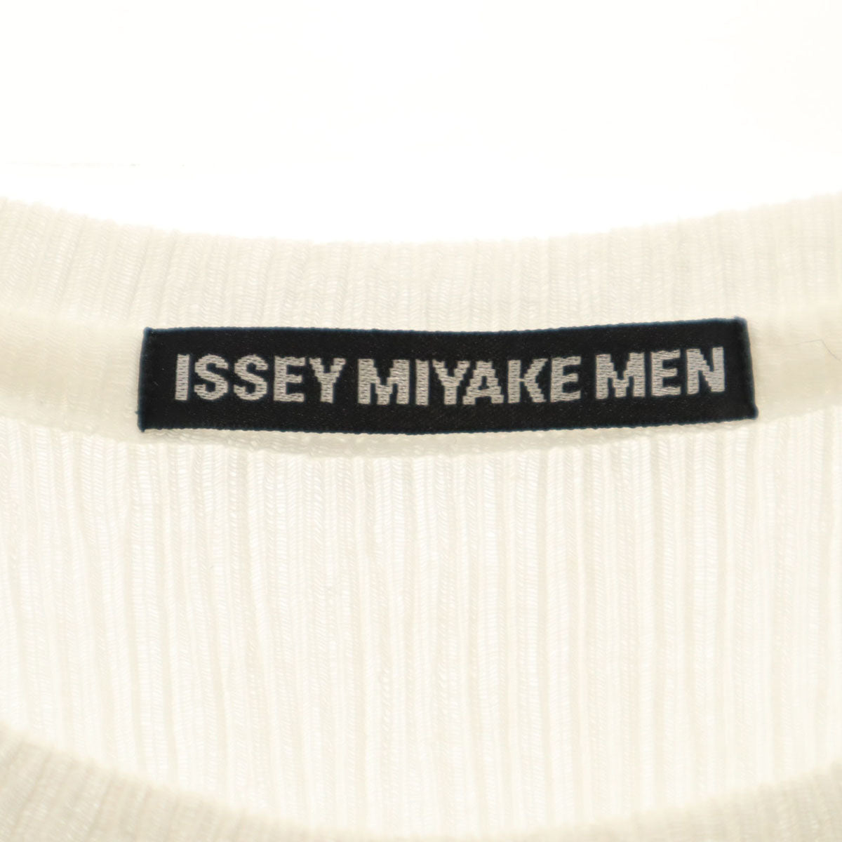 ISSEY MIYAKE MEN イッセイミヤケメン 日本製 半袖 プリーツ Tシャツ 4 ホワイト メンズ