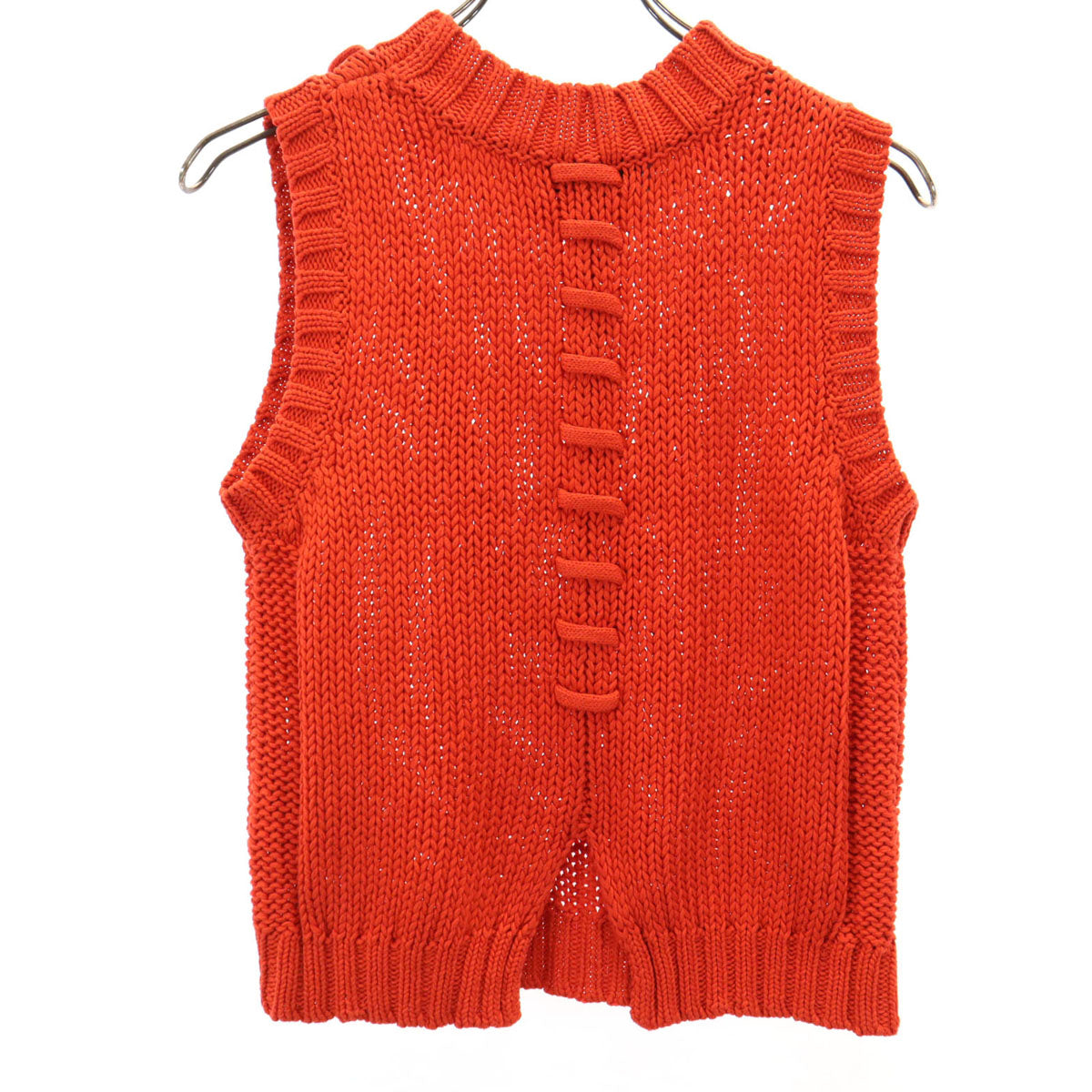 サヤカディビス ノースリーブ ニット S レッド レディース