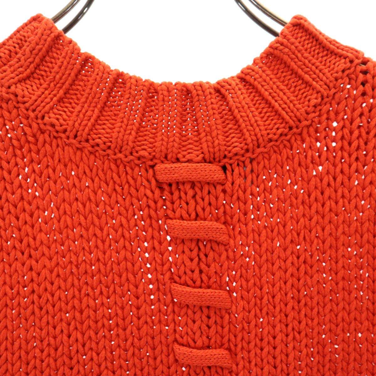 サヤカディビス ノースリーブ ニット S レッド レディース