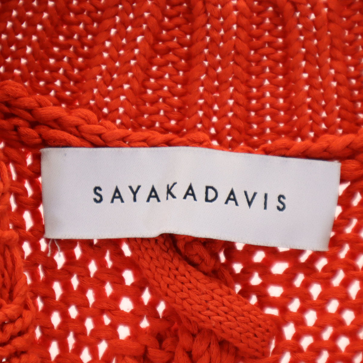 サヤカディビス ノースリーブ ニット S レッド レディース